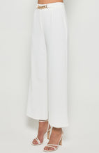 Wide Leg Pants with Front Chain Detail