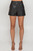 Faux Leather High Waisted Shorts