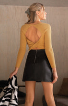 Side Split Faux Leather Skirt