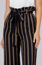 Striped Paper Bag High Waist Pants