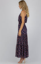 High Neckline Maxi Dress With Tiered Ruffle Details
