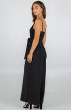 Singlet Strap Jumpsuit With Pleated Leg Detail Black