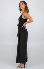 Singlet Strap Jumpsuit With Pleated Leg Detail Black